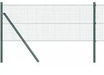 vidaXL Zaunpfosten Gr&uuml;n 50 x 0,8 m (25 x 25 mm Maschen) Stahl und PVC