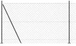 vidaXL Zaunpfosten Grau 25 x 1,4 m (60 x 60 mm Gitter) Stahl und PVC