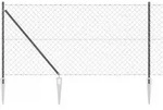 vidaXL Zaunpfosten Grau 25 x 1,2 m (60 x 60 mm Netz) Stahl und PVC