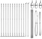 vidaXL Zaunpfosten Silber 25 x 1,6 m (25 x 25 mm Gitter) Stahl