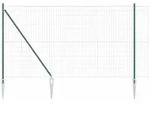 vidaXL Zaun mit Pfosten Gr&uuml;n 1,6 x 10 m Stahl und PVC