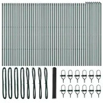 vidaXL Zaunpfosten Grau 100 x 1,4 m (36 mm Maschenweite) Stahl und PVC