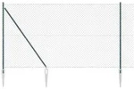 vidaXL Zaunpfosten Gr&uuml;n 1,5 x 25 m (60 x 60 mm Maschenweite) Stahl