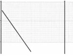vidaXL Zaun mit Pfosten Grau 1,5 x 10 m Stahl und PVC