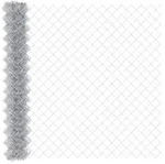 vidaXL Kettenzaun Silber 10 x 1,6 m Verzinkter Stahl