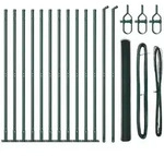 vidaXL Zaunpfosten Gr&uuml;n 25 x 1,6 m (25 mm Netz) Stahl und PVC