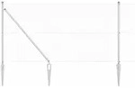 vidaXL Zaunpfosten Silber 25 x 1,4 m (19 x 19 mm Netz) Stahl