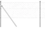 vidaXL Zaunpfosten Silber 10 x 0,4 m (60 x 60 mm Maschen) Stahl