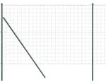 vidaXL Zaun mit Pfosten Gr&uuml;n 1,5 x 10 m Stahl