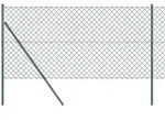 vidaXL Zaunpfosten Gr&uuml;n 10 x 1,2 m (60 x 60 mm Gitter) Stahl und PVC
