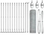 vidaXL Zaunpfosten Silber 25 x 0,6 m (13 mm Maschen) Stahl