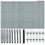 vidaXL Zaunpfosten Gr&uuml;n 100 x 1,2 m (25 mm Netz) Stahl und PVC