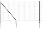 vidaXL Zaun mit Pfosten Grau 1,2 x 25 m Stahl