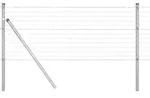 vidaXL Zaun mit Pfosten Silber 0,6 x 25 m Stahl und PVC