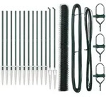 vidaXL Zaunpfosten Gr&uuml;n 25 x 1,6 m (50 mm Geflecht) Stahl und PVC