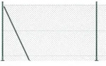 vidaXL Zaunpfosten Gr&uuml;n 10 x 1,5 m (40 x 40 mm Maschen) Stahl und PVC