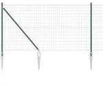 vidaXL Zaun mit Pfosten Gr&uuml;n 1 x 10 m Stahl