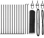 vidaXL Zaunpfosten Grau 25 x 0,6 m (13 mm Maschen) Stahl und PVC