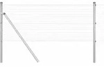 vidaXL Zaunpfosten Silber 10 x 0,5 m (25 x 25 mm Netz) Stahl
