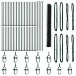 vidaXL Zaunpfosten Gr&uuml;n 100 x 1,6 m (36 mm Maschen) Stahl und PVC