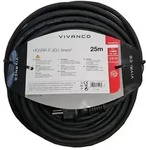 VIVANCO Outdoor Verl&auml;ngerungskabel 25m, Schuko Stecker - Schwarz