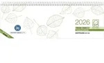 ZETTLER Tischquerkalender 146 Recycling 29,6x9,9cm 1 Woche/1 Seite gr&uuml;n 2026