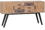 vidaXL Beistellschrank 140 x 30 x 75 cm Massivholz Teak