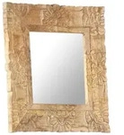 vidaXL Spiegel Massivholz Mango : Gr&ouml;&szlig;e - 50 x 50 cm