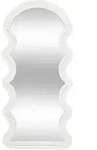 Atmosphera - Emily Wave Wandspiegel 114 x 54 cm wei&szlig; MDF