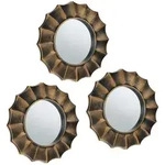 Relaxdays Spiegel 3er Set, runde Zierspiegel, &Oslash; 25 cm, Wohnzimmer,...