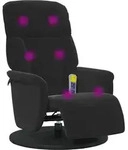 vidaXL Massagesessel mit Fu&szlig;teil Schwarz Samt
