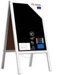 ALLboards Kundenstopper mit wei&szlig;em Holzrahmen 118x61cm, Werbetafel,