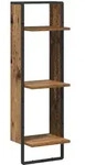 vidaXL Wandregal mit Regal Altholz 30 x 25 x 100 cm Holzwerkstoff