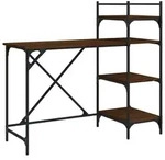 vidaXL Computertisch mit Regalen braune Eiche 120x47x109 cm Orion Office Pure Modell