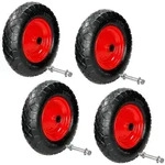 ECD Germany Schubkarrenrad 4er Set luftbereift 4.80/4.00-8 &Oslash;390 mm, 200 kg,...