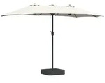 vidaXL Gartensonnenschirm Sand und Anthrazit 385 x 209 x 244 cm Modell Atlas Soleil