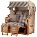 Mr. Deko Strandkorb Komplettset - bene living - Ammersee Teak - PE shell -...