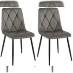 CLP 2er Set Esszimmerstuhl Clairton anthrazit/Samt