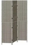 vidaXL Raumteiler Grau 147 x 180 cm Poly-Rattan