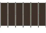 vidaXL 6-tlg. Raumteiler Braun 300x180 cm
