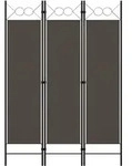 vidaXL 3-tlg. Raumteiler Anthrazit 120 x 180 cm
