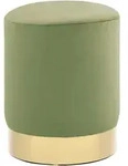 vidaXL Hocker Senfgr&uuml;n und Golden Samt