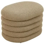 SVITA BLOSSOM S Hocker mit Stauraum Sitzhocker Ottomane Boucle-Polster Hellbraun