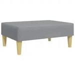 vidaXL Fu&szlig;hocker Hellgrau 77x55x31 cm Stoff
