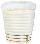 Kayoom Hocker Britteny 300 Elfenbein / Gold