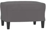 vidaXL Fu&szlig;hocker Grau 60x50x41 cm Kunstleder