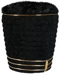 Kayoom Hocker Britteny 310 Schwarz / Gold