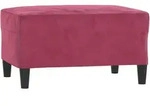 vidaXL Fu&szlig;hocker Weinrot 70x55x41 cm Samt