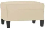 vidaXL Fu&szlig;hocker Creme 60x50x41 cm Mikrofasergewebe