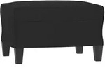 vidaXL Fu&szlig;hocker Schwarz 60x50x41 cm Mikrofasergewebe